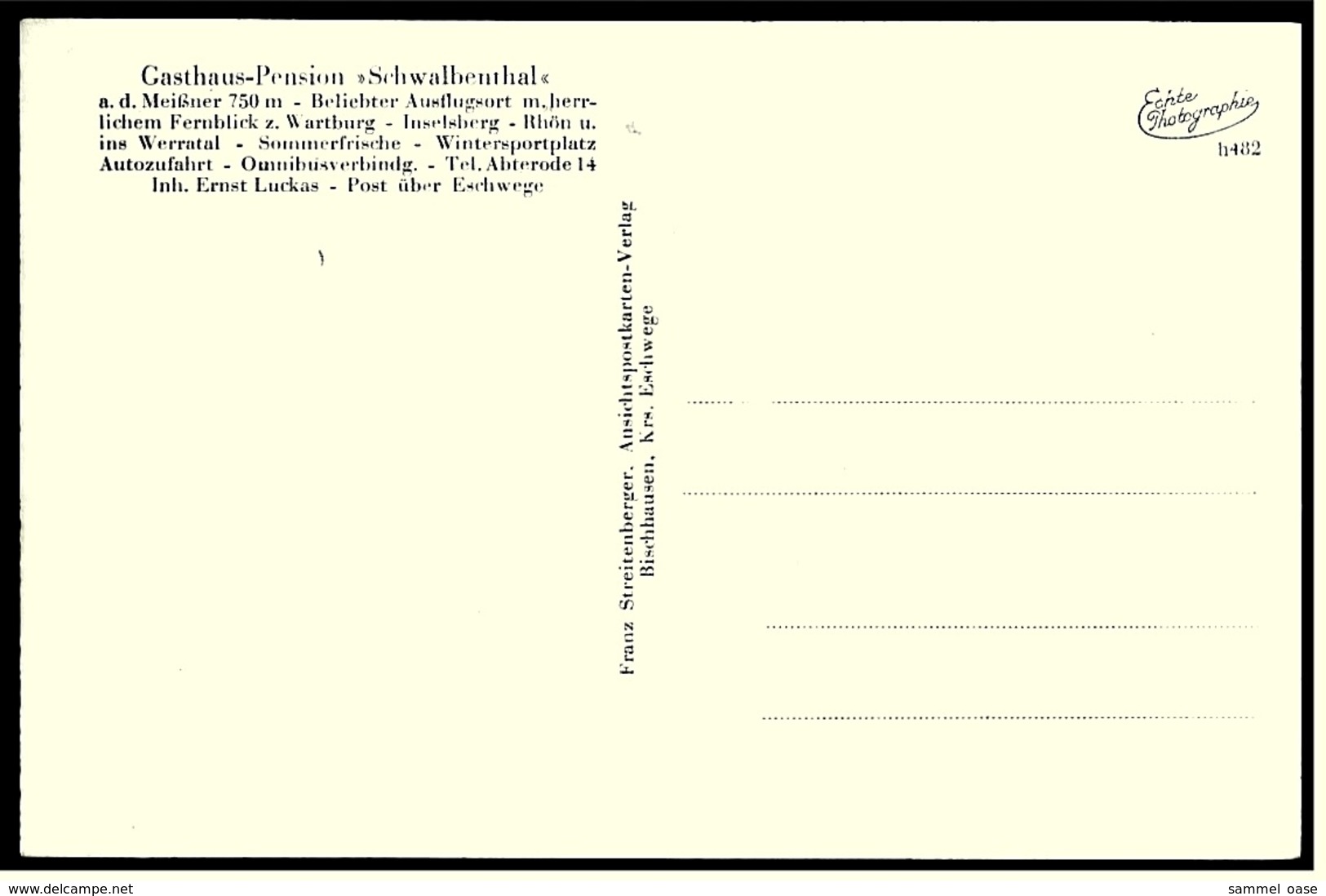 Meißner  -  Blick Von Der Kalbe  -  Ansichtskarte Ca.1955    (7190) - Witzenhausen