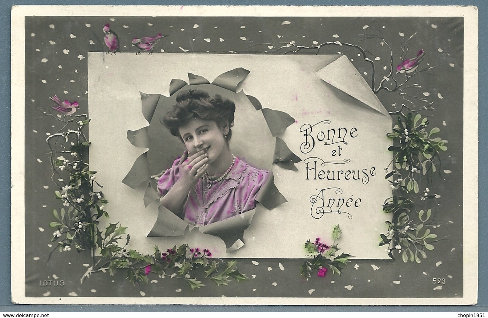 CPA - JEUNE FEMME - BONNE ANNÉE - TARARE (RHÔNE) - Women