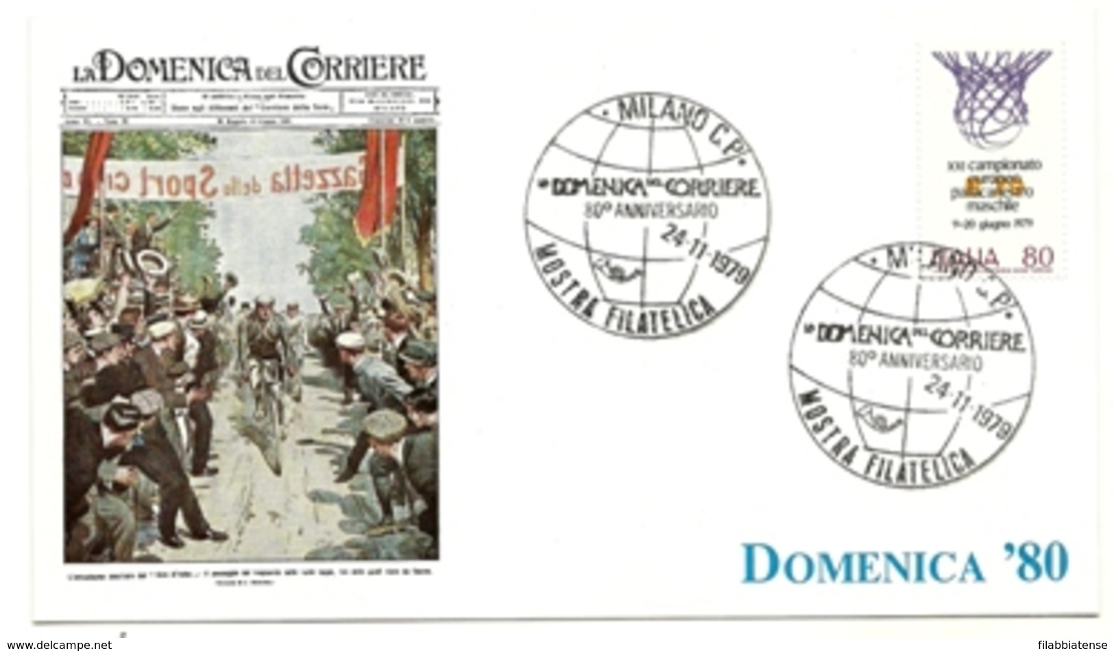 1979 - Italia - Cartolina Commemorativa Dell'80° Della Domenica Del Corriere 1/29 - Esposizioni Filateliche