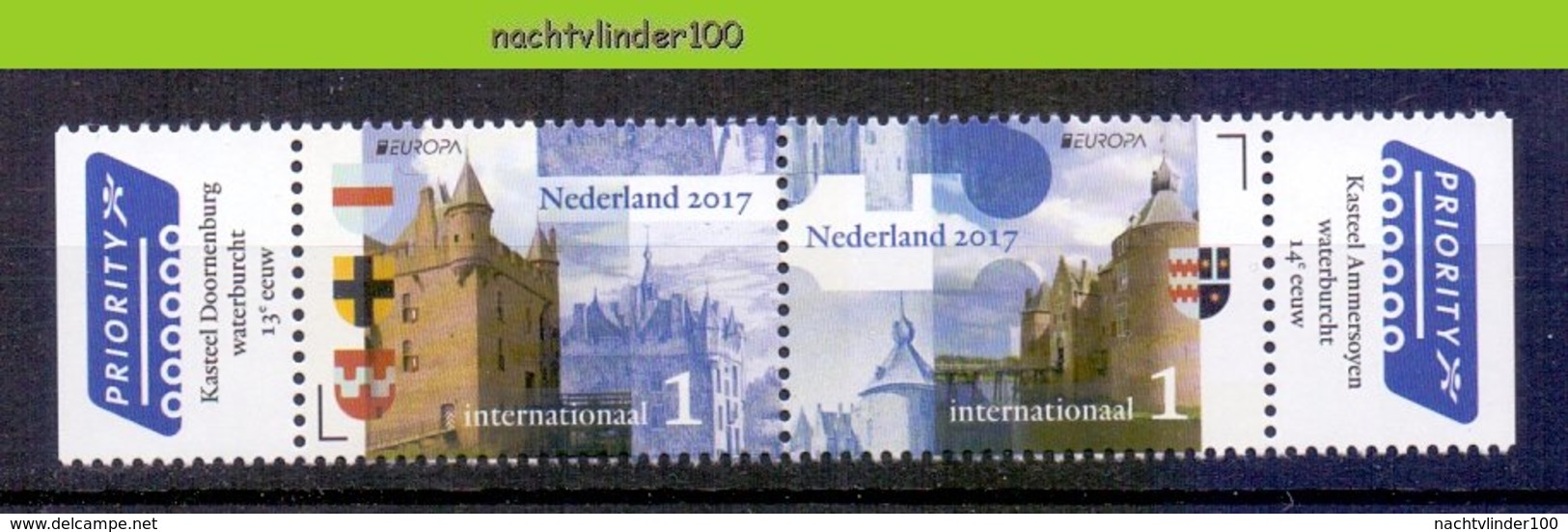 FG274 ARCHITECTUUR GEBOUWEN KASTEEL KASTELEN CASTLES EUROPA CEPT ARCHITECTURE BUILDINGS NEDERLAND 2017 PF/MNH - Castles