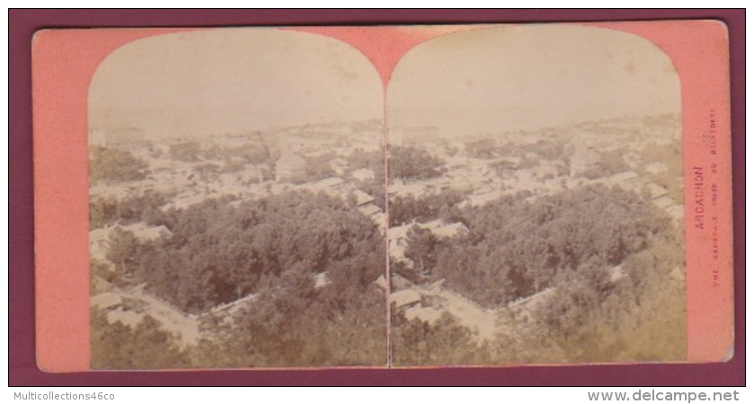 33 - 150417 - PHOTO STEREO - ARCACHON - Vue Générale Prise Du Belvédère - Photos Stéréoscopiques