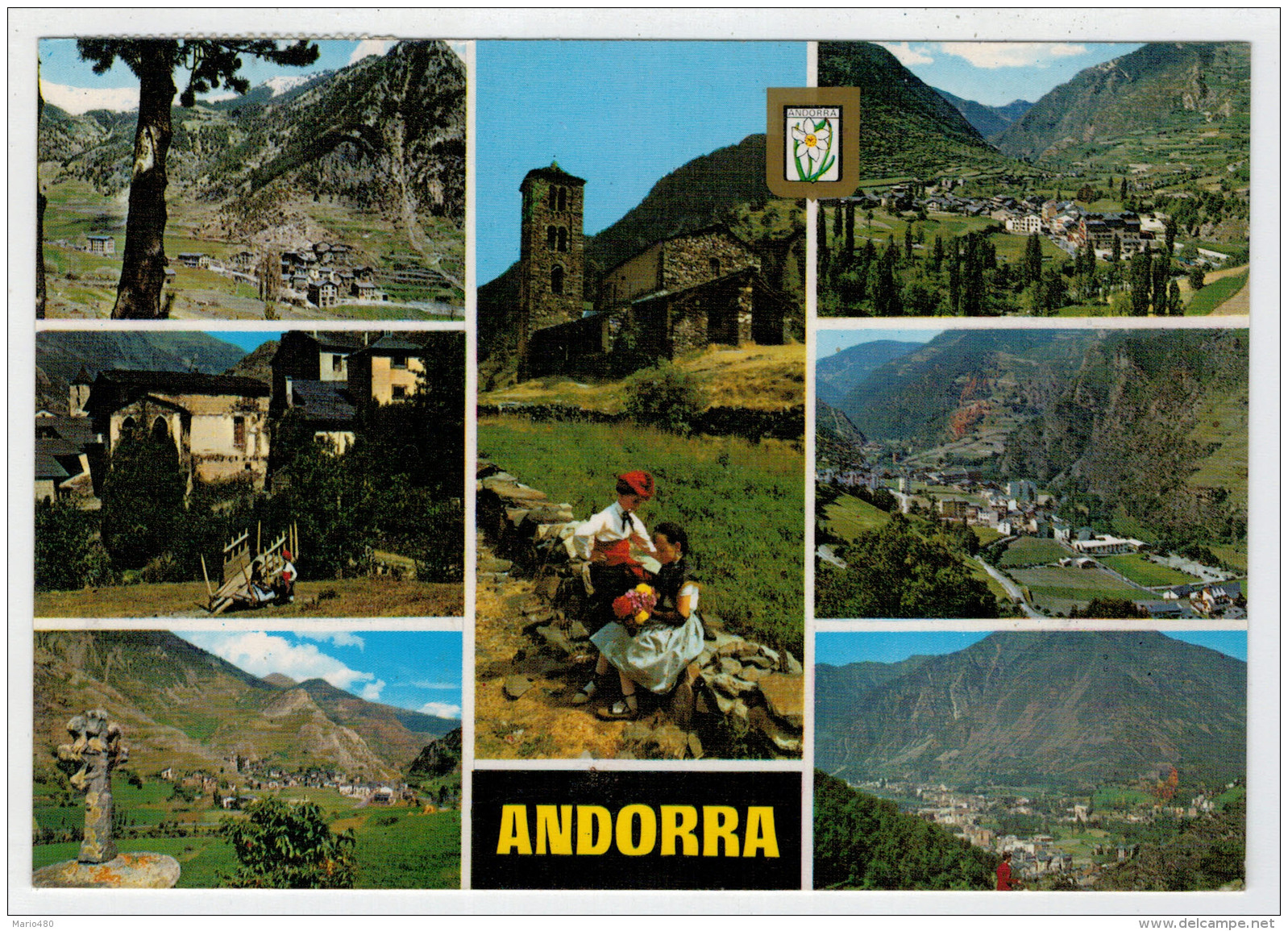 ANDORRA   PRECIOSO  PAISATGES  DE LES  VALLS D' ANDORRA   2 SCAN         (VIAGGIATA) - Andorra