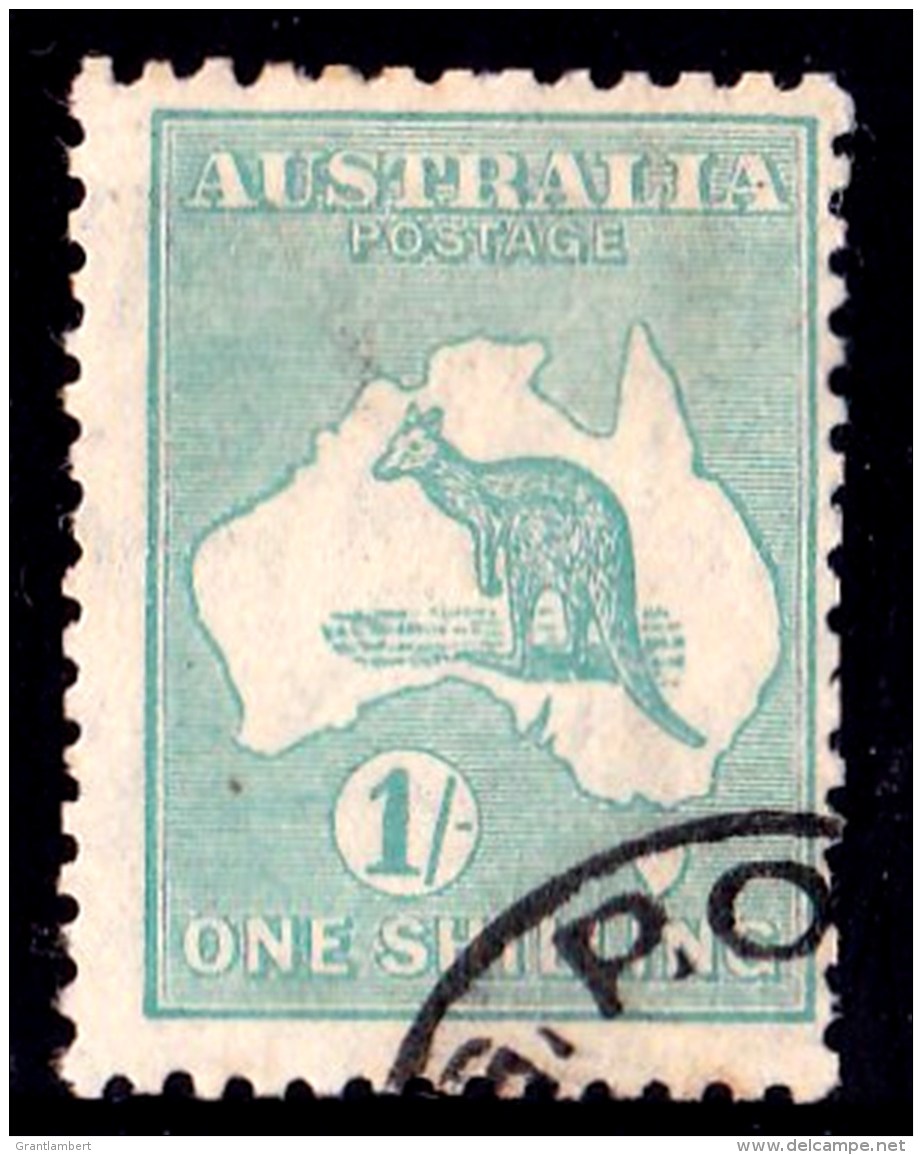 Australia 1929 Kangaroo 1S  Blue-Green Small Multiple Watermark CTO - Used Stamps