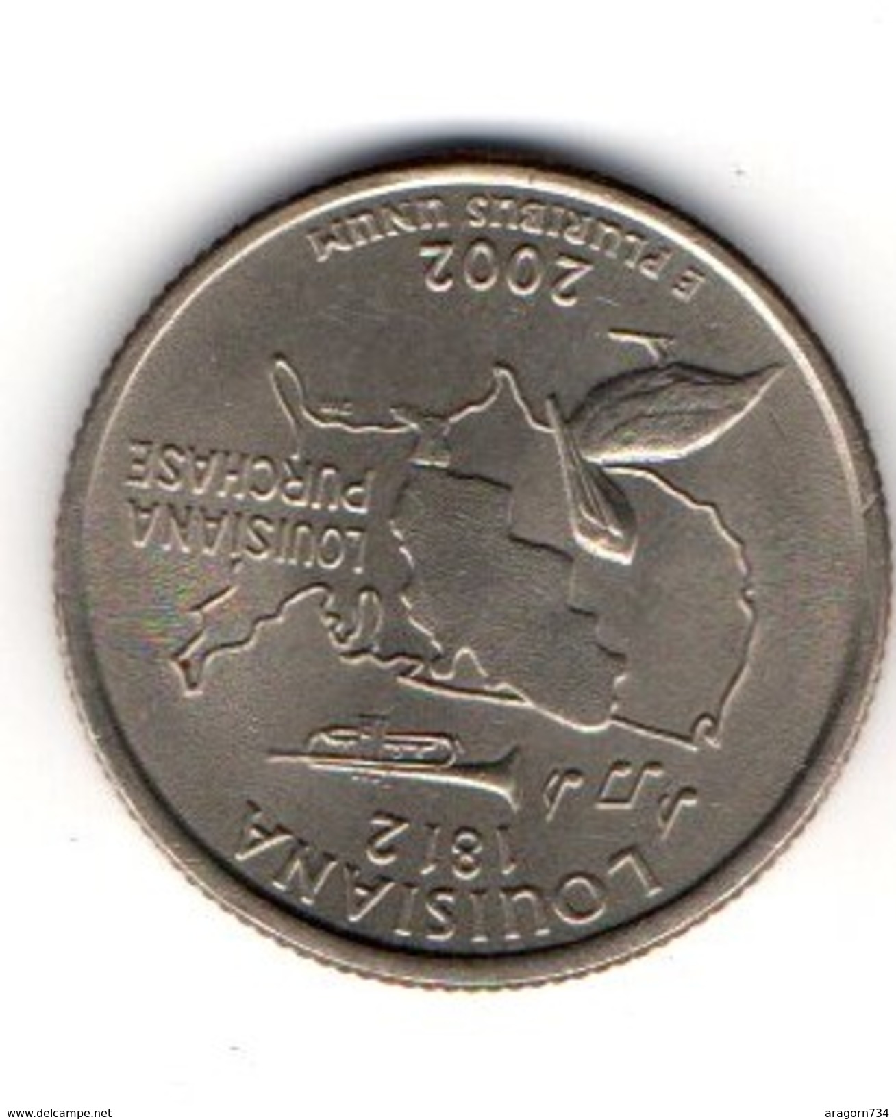 Etats-Unis/USA: 25 Cents 2002 Louisiana - 1999-2009: State Quarters