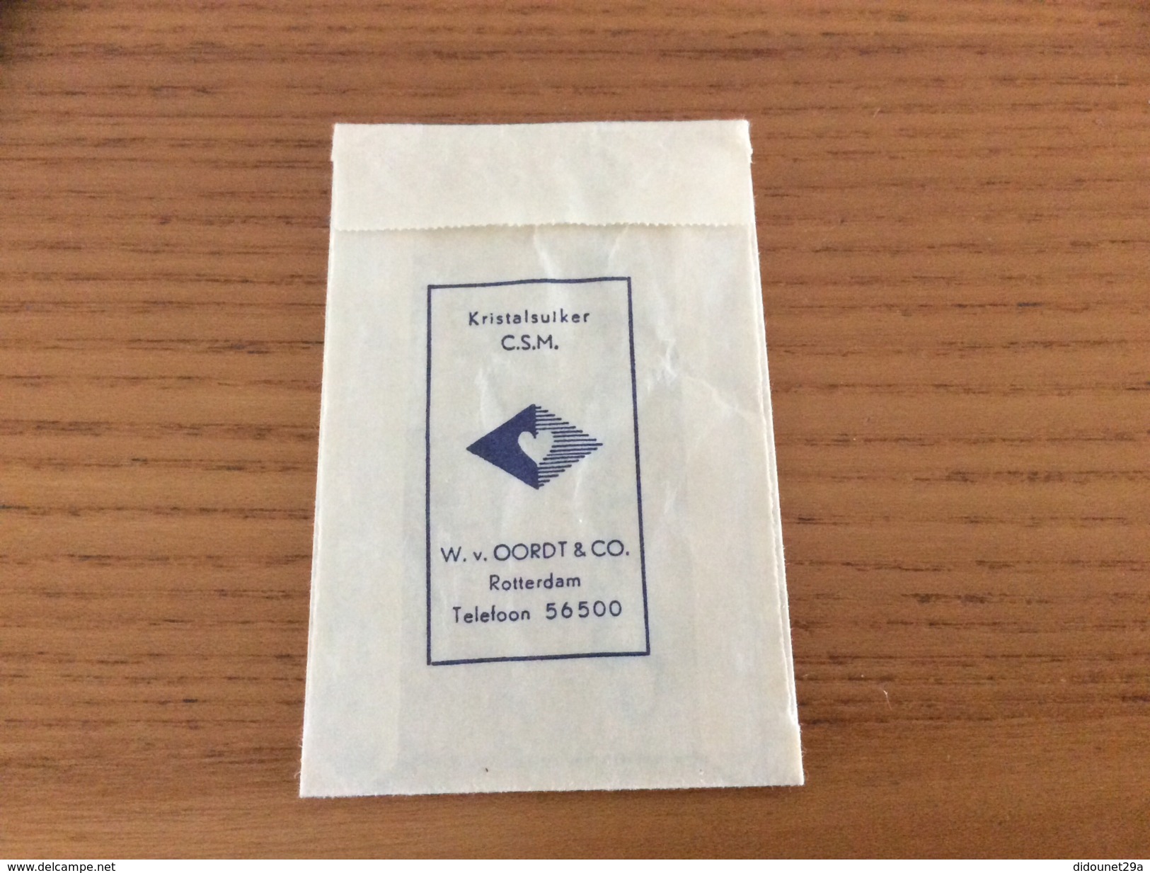 Ancien Sachet De Sucre Pays-Bas Suiker "Café Verkeerszicht - Boxtel" Années 60 - Sucres