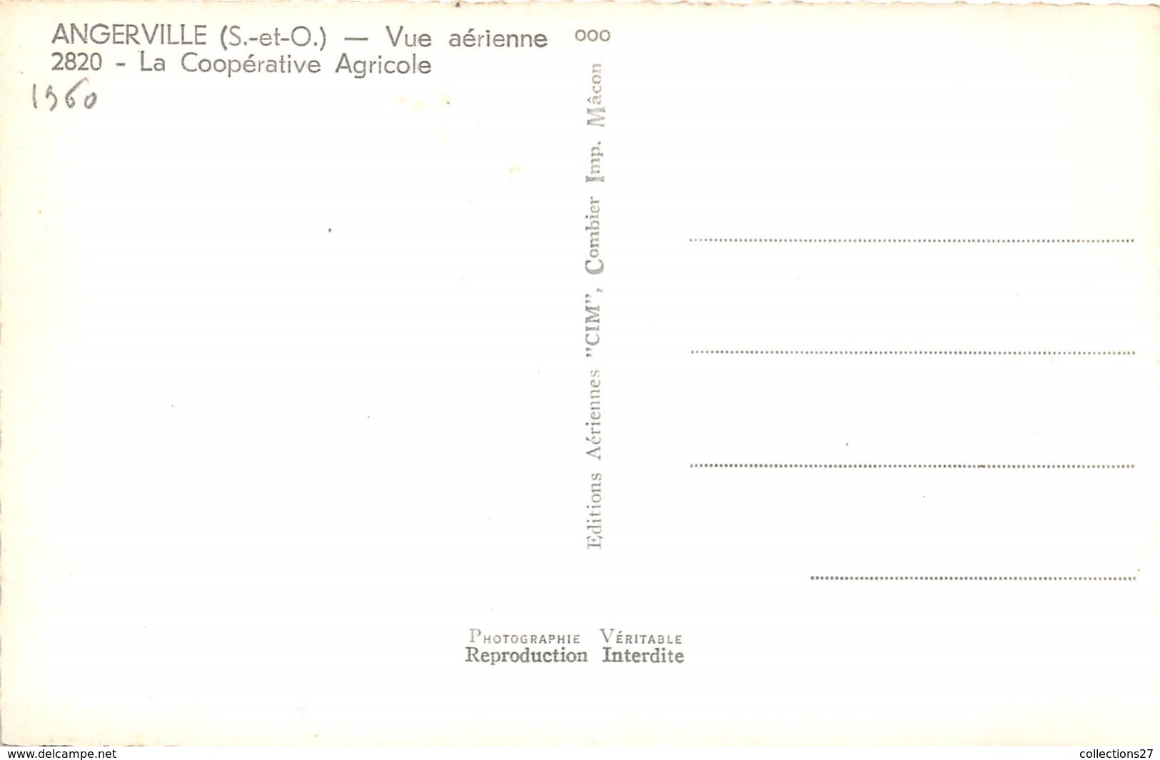 91-ANGERVILLE- VUE AERIENNE, LA COOPERATIVE AGRICOLE - Angerville