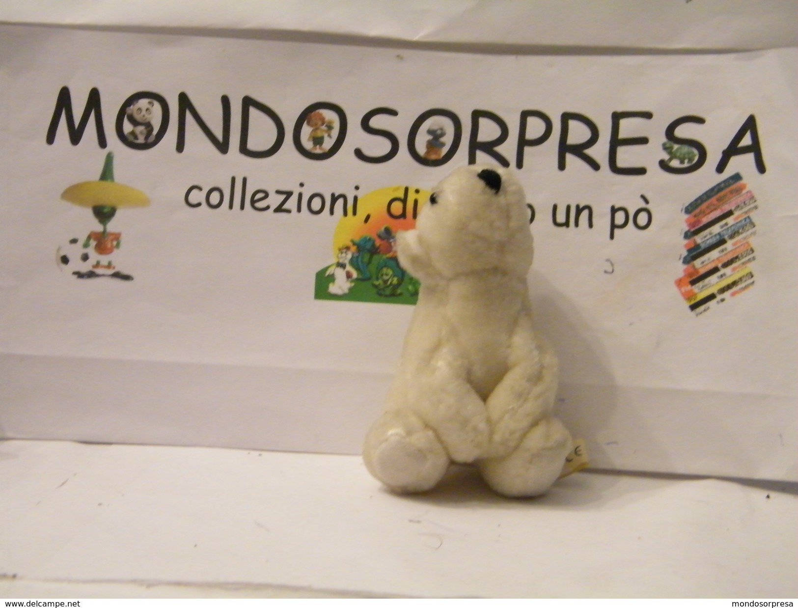 MONDOSORPRESA, PUPAZZI PELUCHE MOTTA CERCAFFETTO, (SC62-31),  ORSO BIANCO - Maxi (Kinder-)