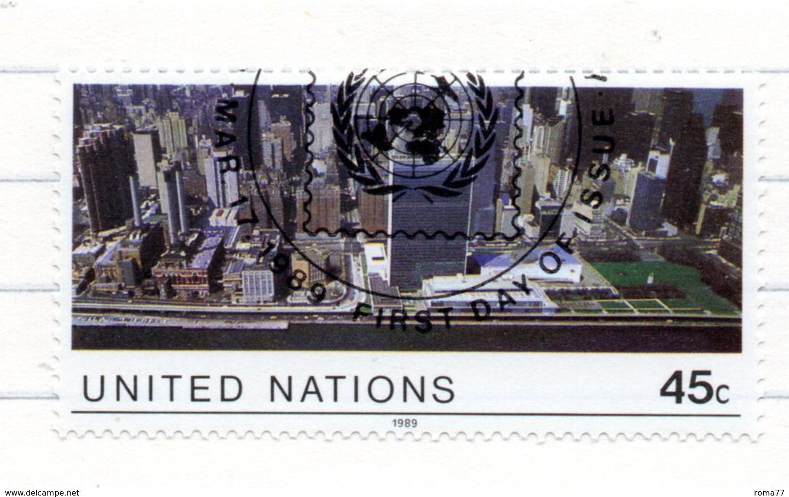 173 - NAZIONI UNITE ONU 1989 , Unificato N. 542 Usato. - Gebruikt