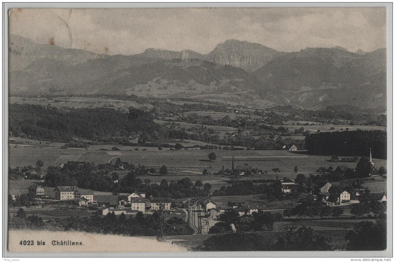 Chatillens - Vue Generale Avec Gare - Photo Des Arts - Châtillens