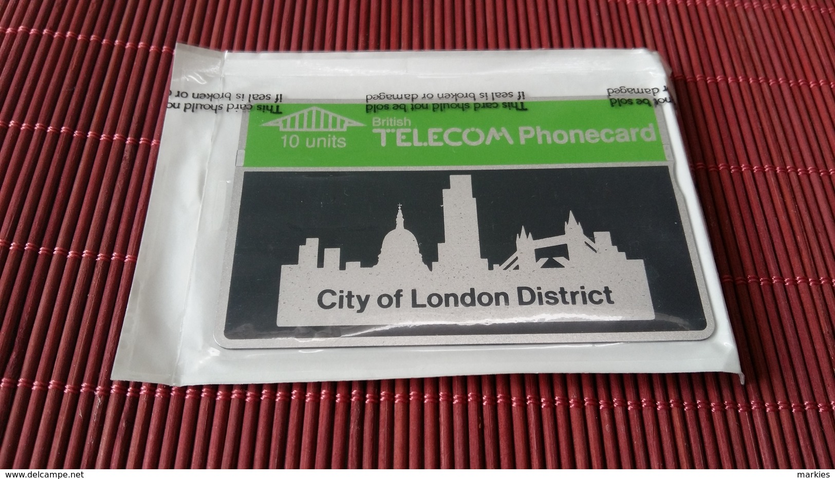 Private Card UK City Of London District (Mint,New) Sealed Rare - BT Emissions Privées