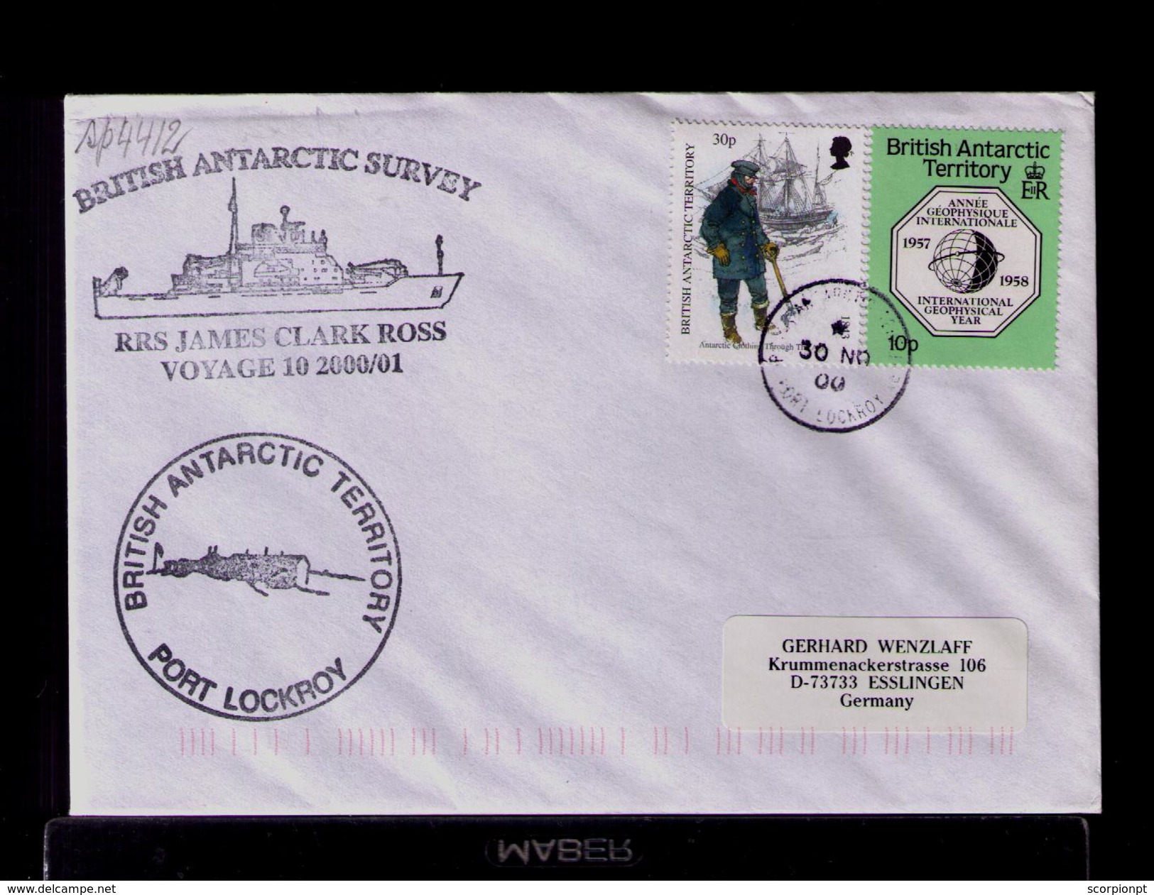 British Antartic Survey Territory Antarktis RRS JAMES CLARK ROSS VOYAGE 2000 Ships Bateaux PORT LOCKROY Sp4412 - Antarctische Expedities