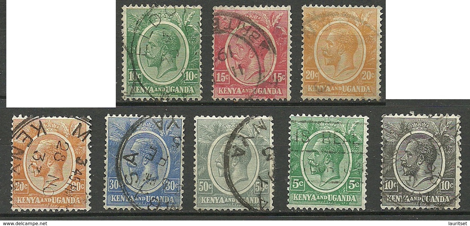 Kenya & Uganda 1922/25 = 8 Werte Aus Michel 1 - 23 O - Kenya & Uganda