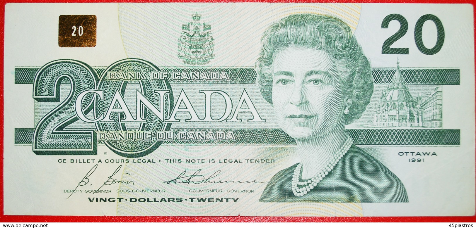 * LIBRARY: CANADA  20  DOLLARS 1991 CRISP! OW START  NO RESERVE! - Canada