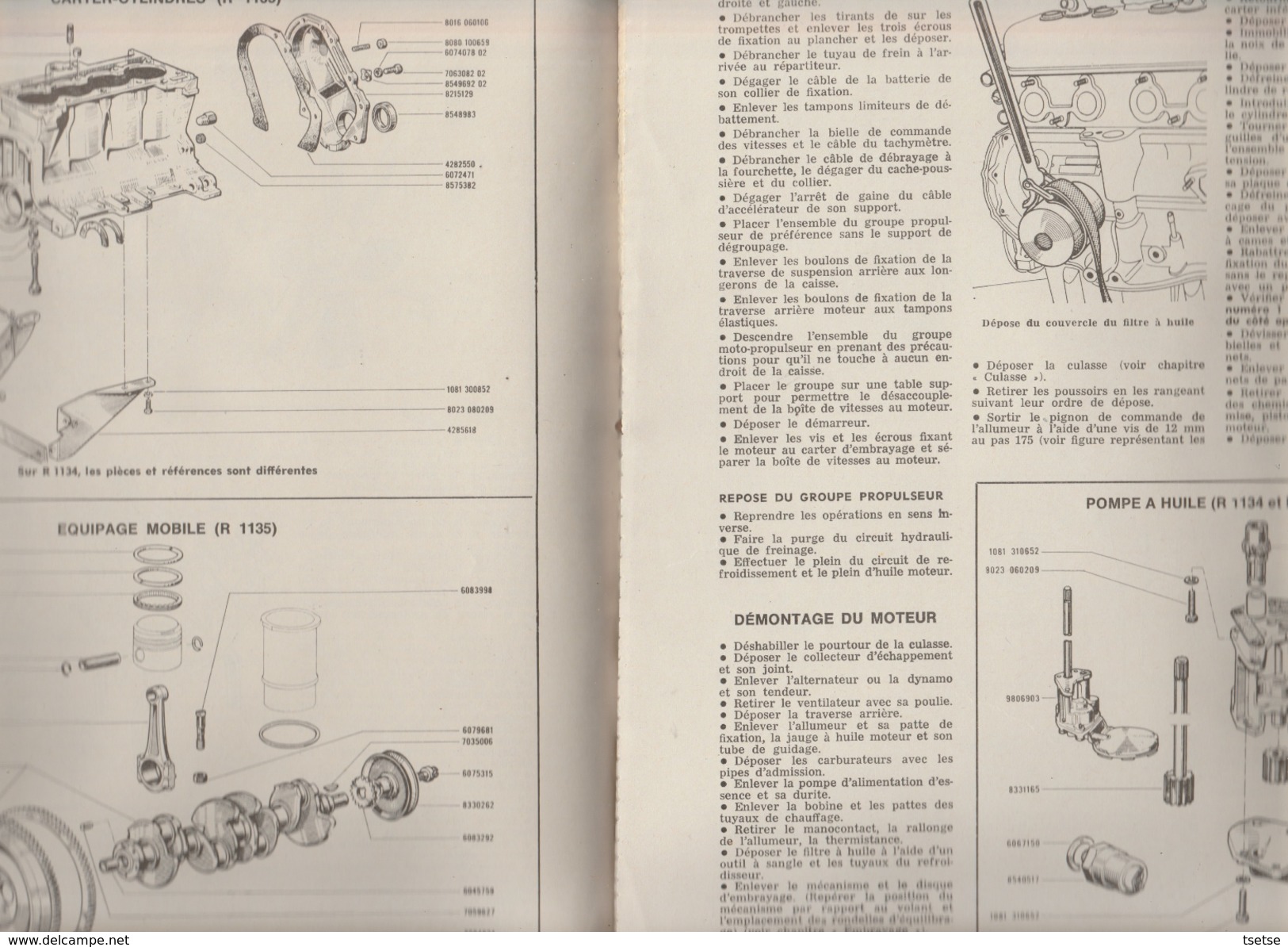 Revue Technique Automoblile ( RTA ) - Renault 8 " Gordini " - 1971 - Auto