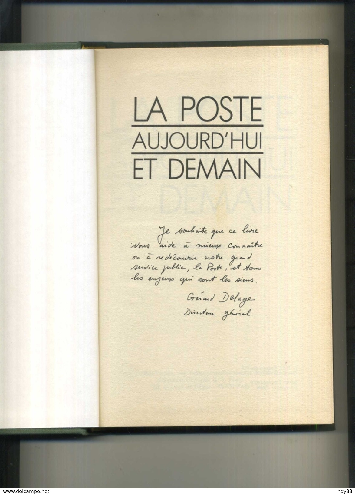 FRANCE 1989 . LA POSTE AUJOURD'HUI ET DEMAIN . - Postverwaltungen