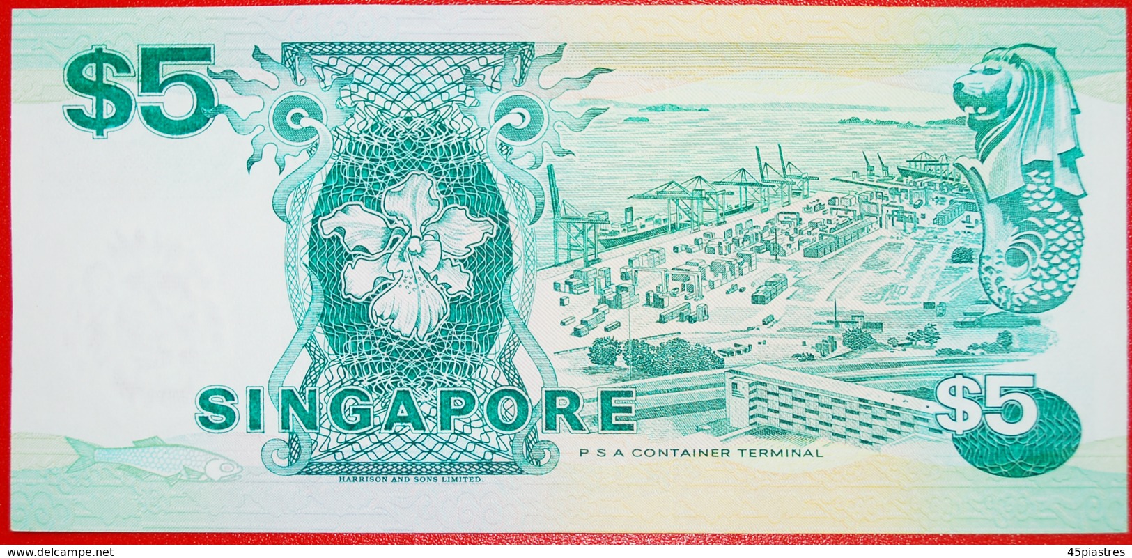 • SHIPS: SINGAPORE ★ 5 DOLLARS (1997)! UNC CRISP! 2 SEQUENCE NUMBERS! LOW START &#x2605; NO RESERVE! - Singapur