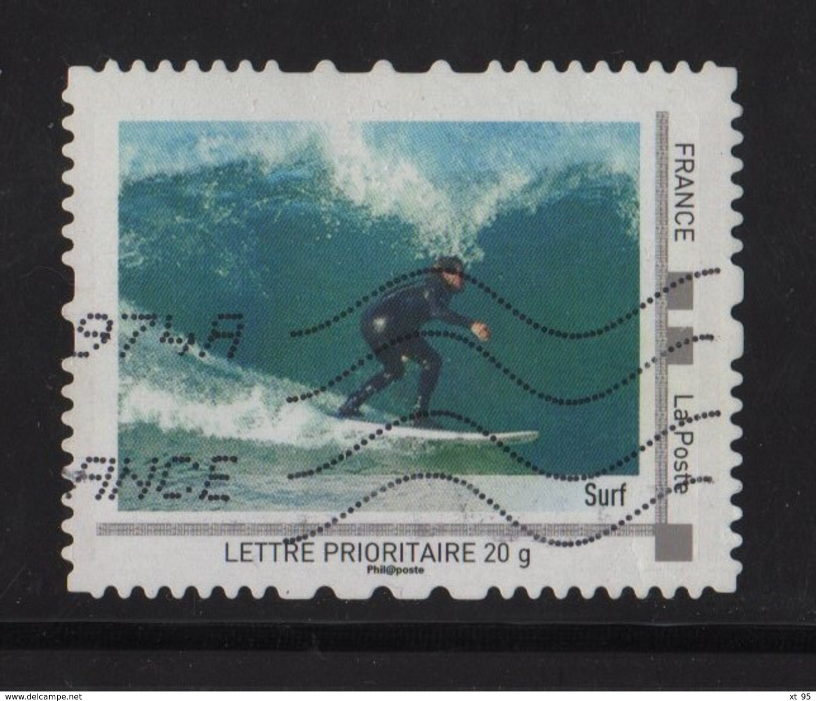 Timbre Personnalise Oblitere - Lettre Prioritaire - Surf - Usati