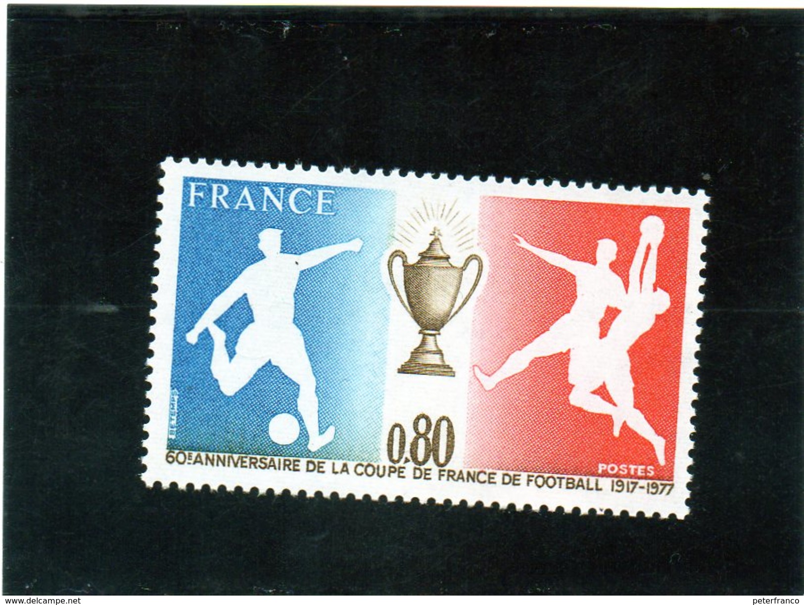 B - Francia 1977 - 60° Ann. Coppa Di Francia Di Calcio - Nuovi