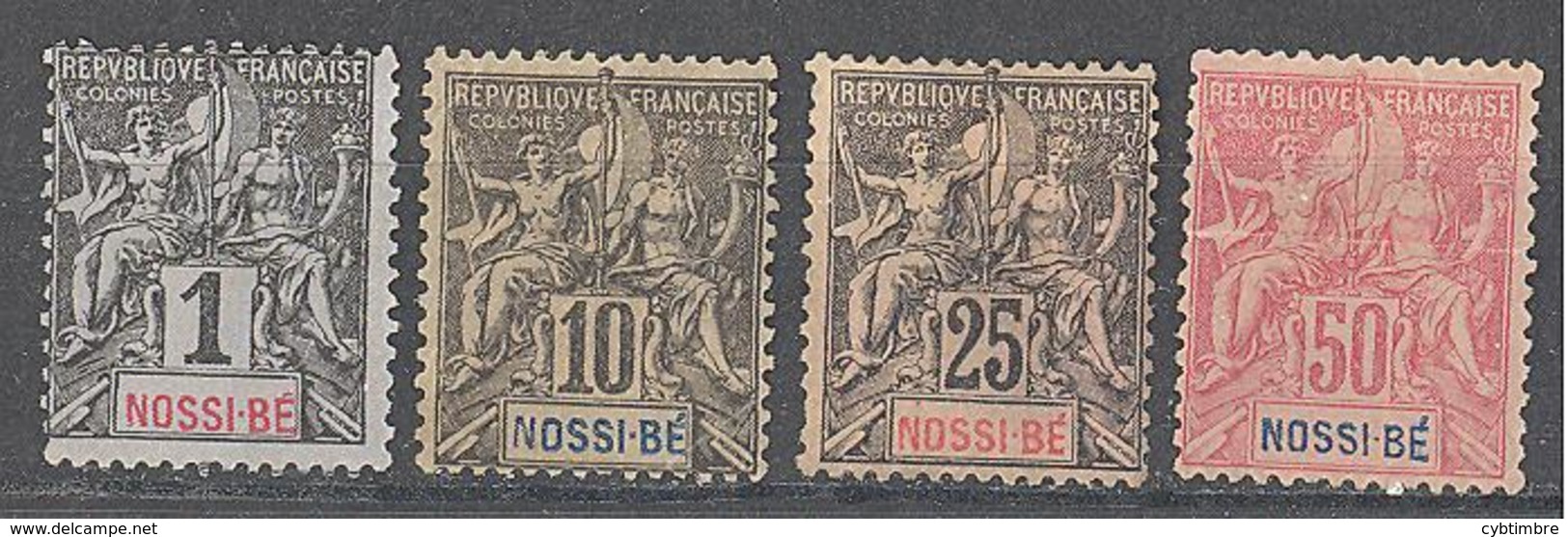 Nossi-Bé: 4 Valeurs De La Serie Yvert N° 27/37(*) - Unused Stamps