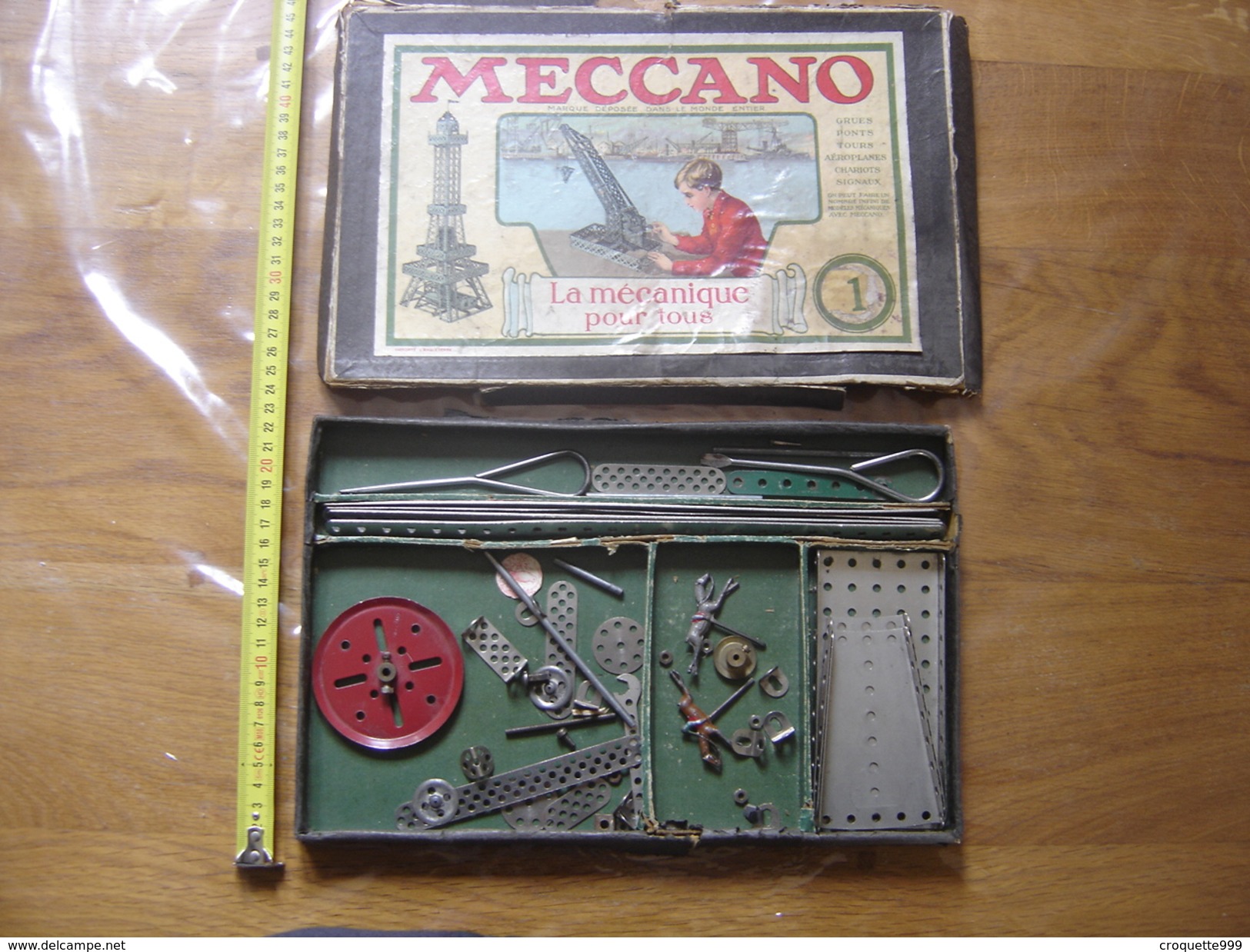 Ancien JEU JOUET MECCANO Construction Diverses Pieces 2 Boites - Meccano