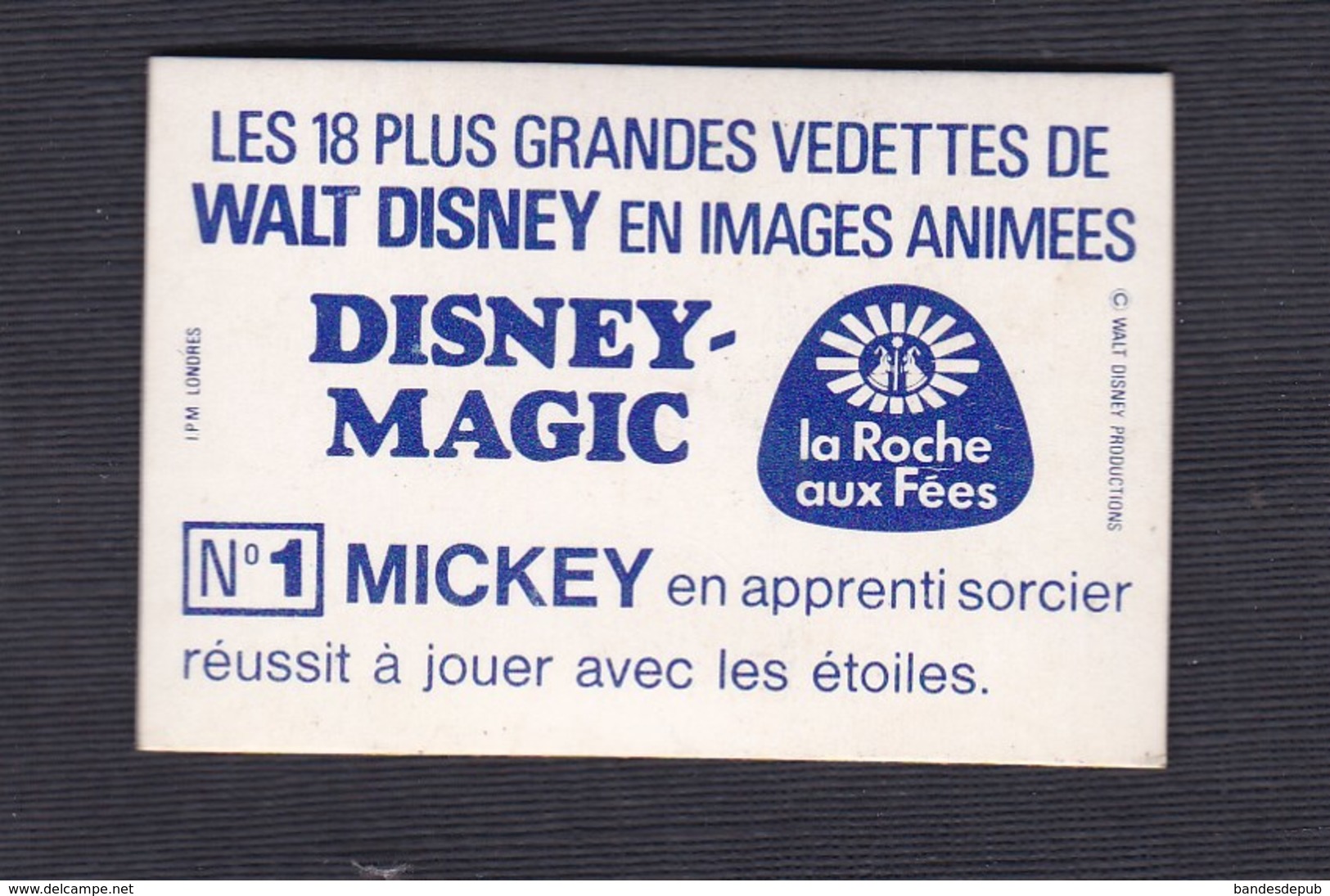 Image Animée Lenticulaire Mickey Apprenti Sorcier La Roche Aux Fees Walt Disney - Autres & Non Classés