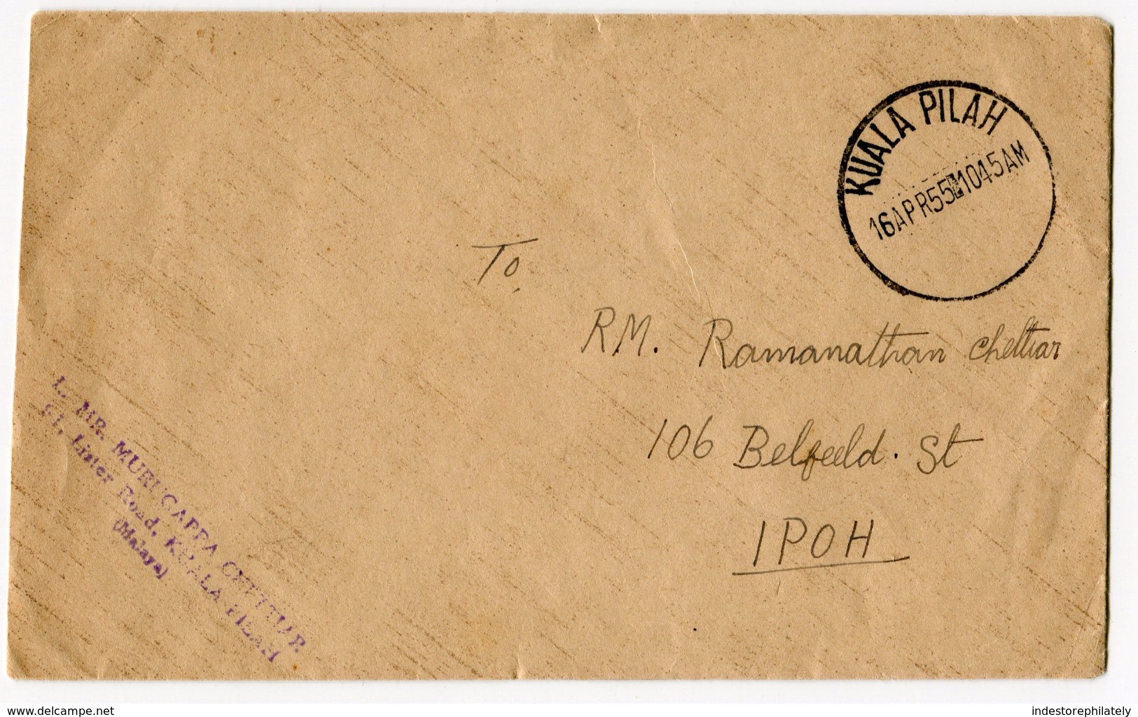 MALAYSIA 2 X 1950s Covers, Kuala Pilah Postmarks, Postal History (M24) - Otros & Sin Clasificación