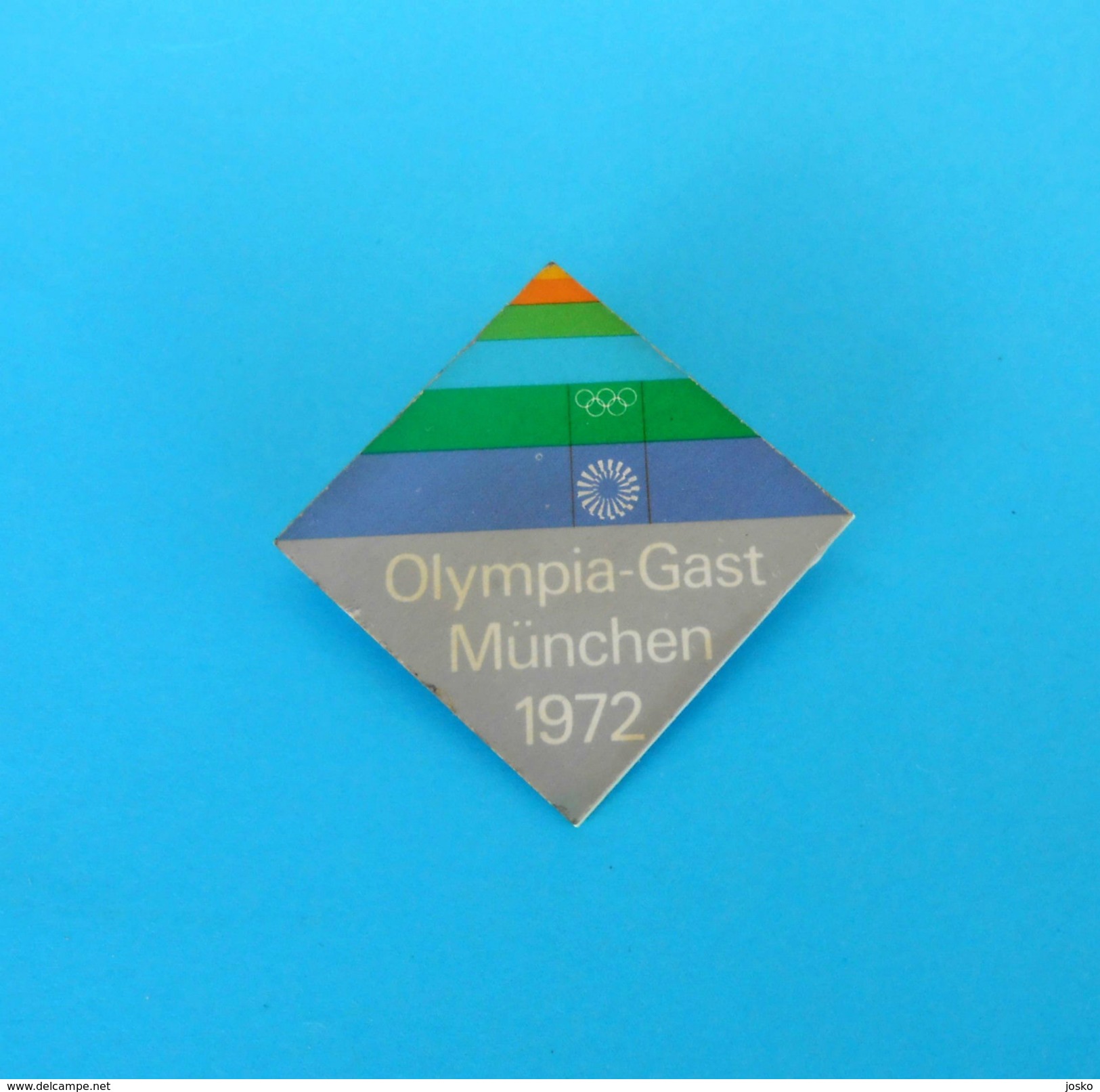 OLYMPIC GAMES MUNICH 1972. - Old Rare Participant Badge GUEST * Olympic Games Olympia Olympiade Olimpiadi Munchen '72. - Olympic Games