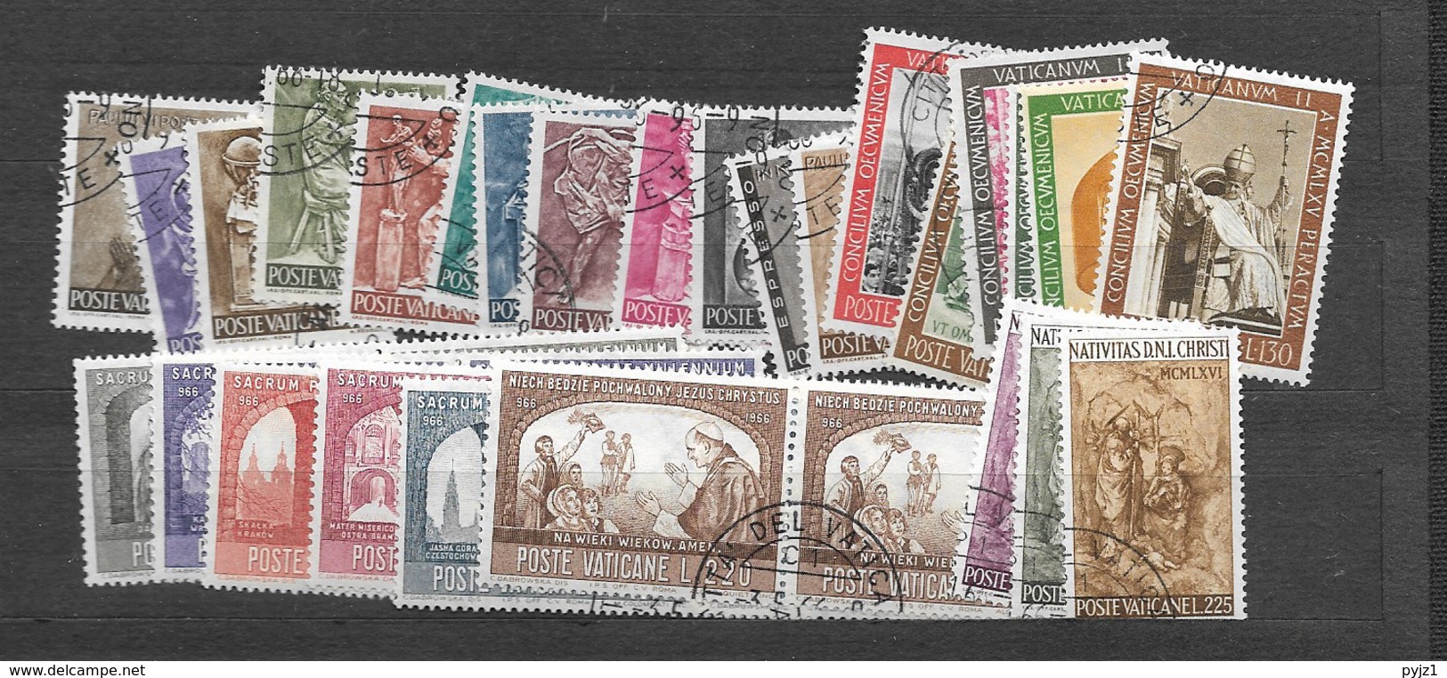 1966 USED Vaticano, Year Complete - Used Stamps