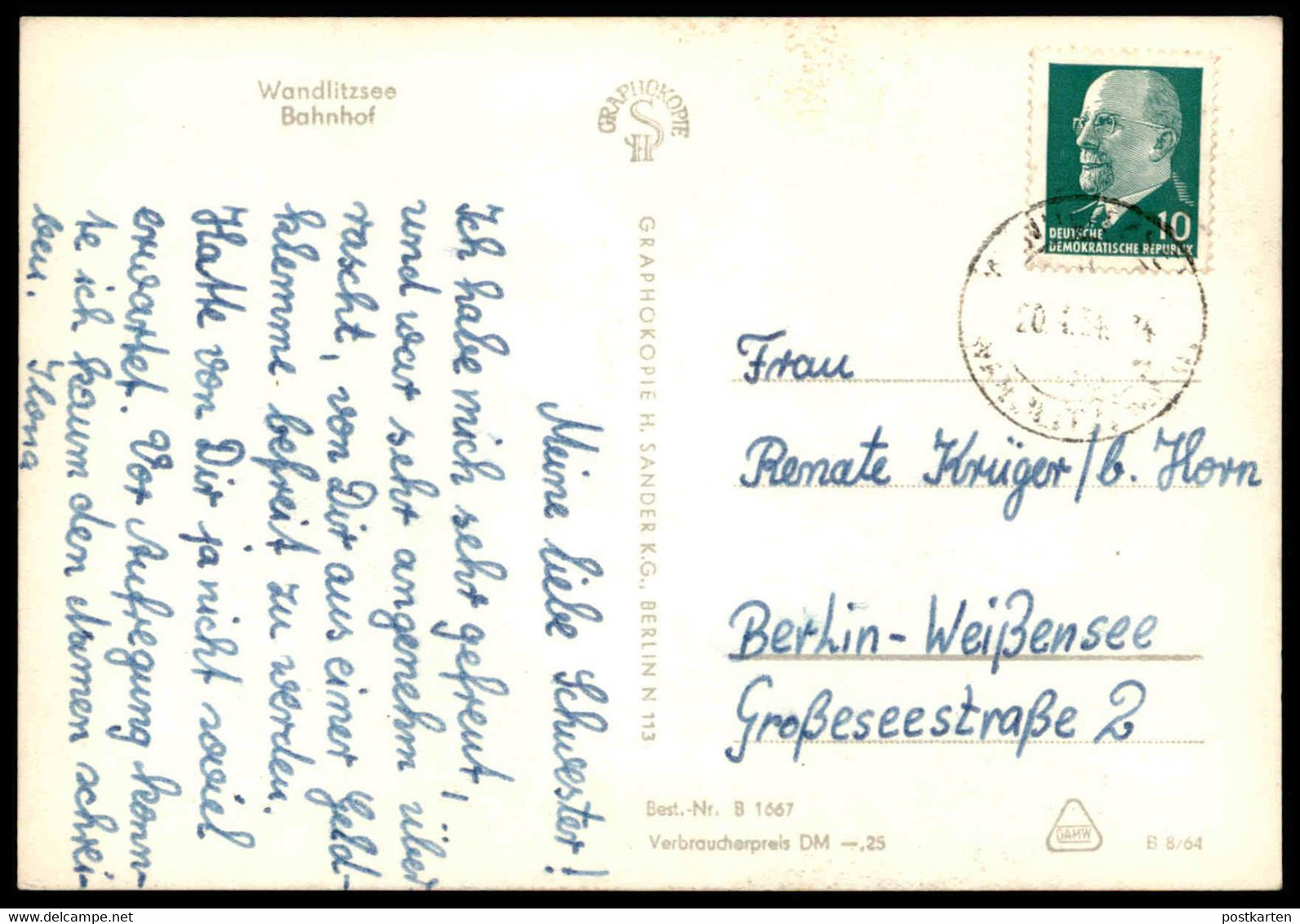 ÄLTERE POSTKARTE WANDLITZSEE BAHNHOF RESTAURANT GEMEINDE WANDLITZ Station Gare Postcard Cpa AK Ansichtskarte - Wandlitz