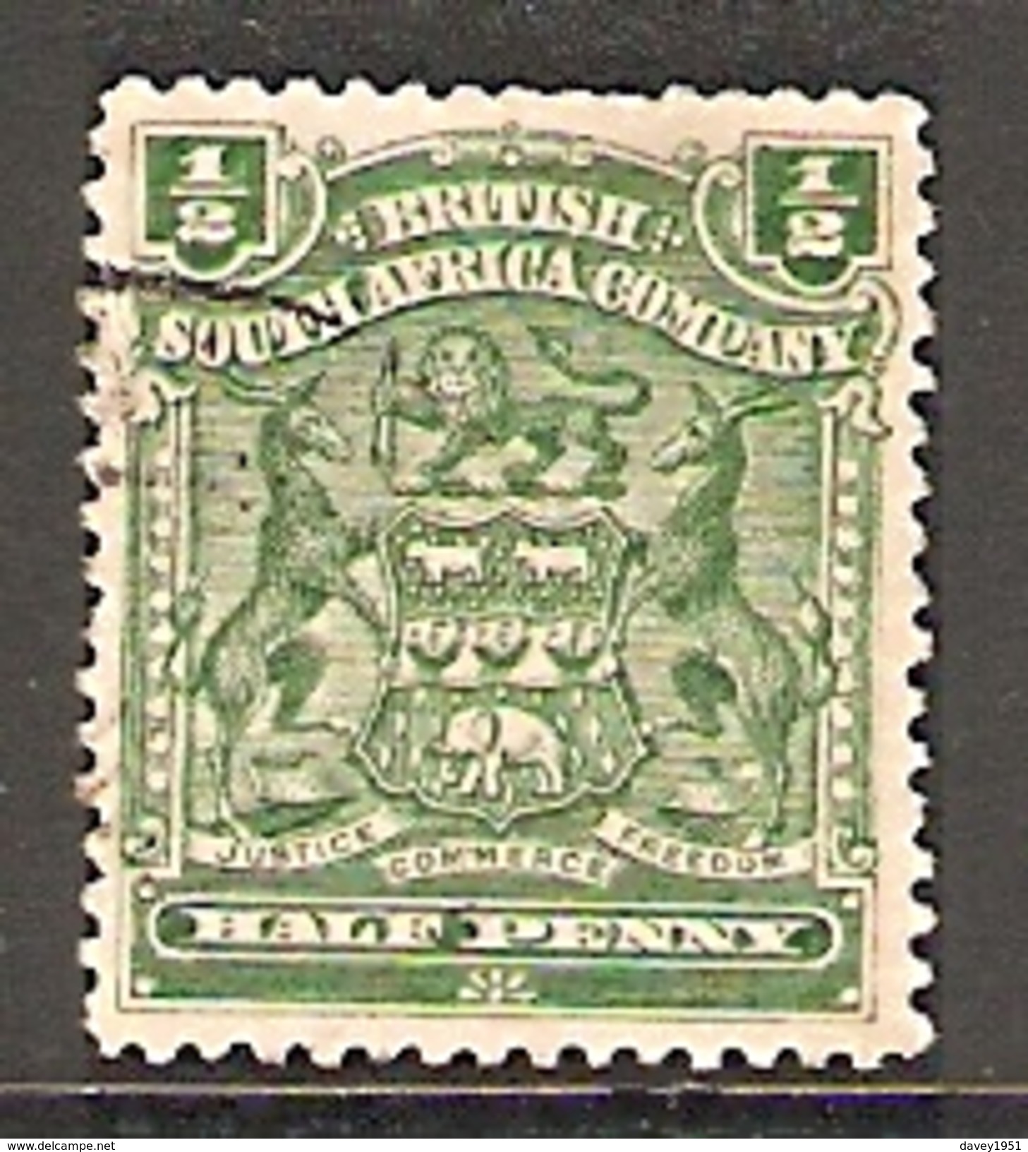 002962 Rhodesia 1898 1/2d FU - Other & Unclassified