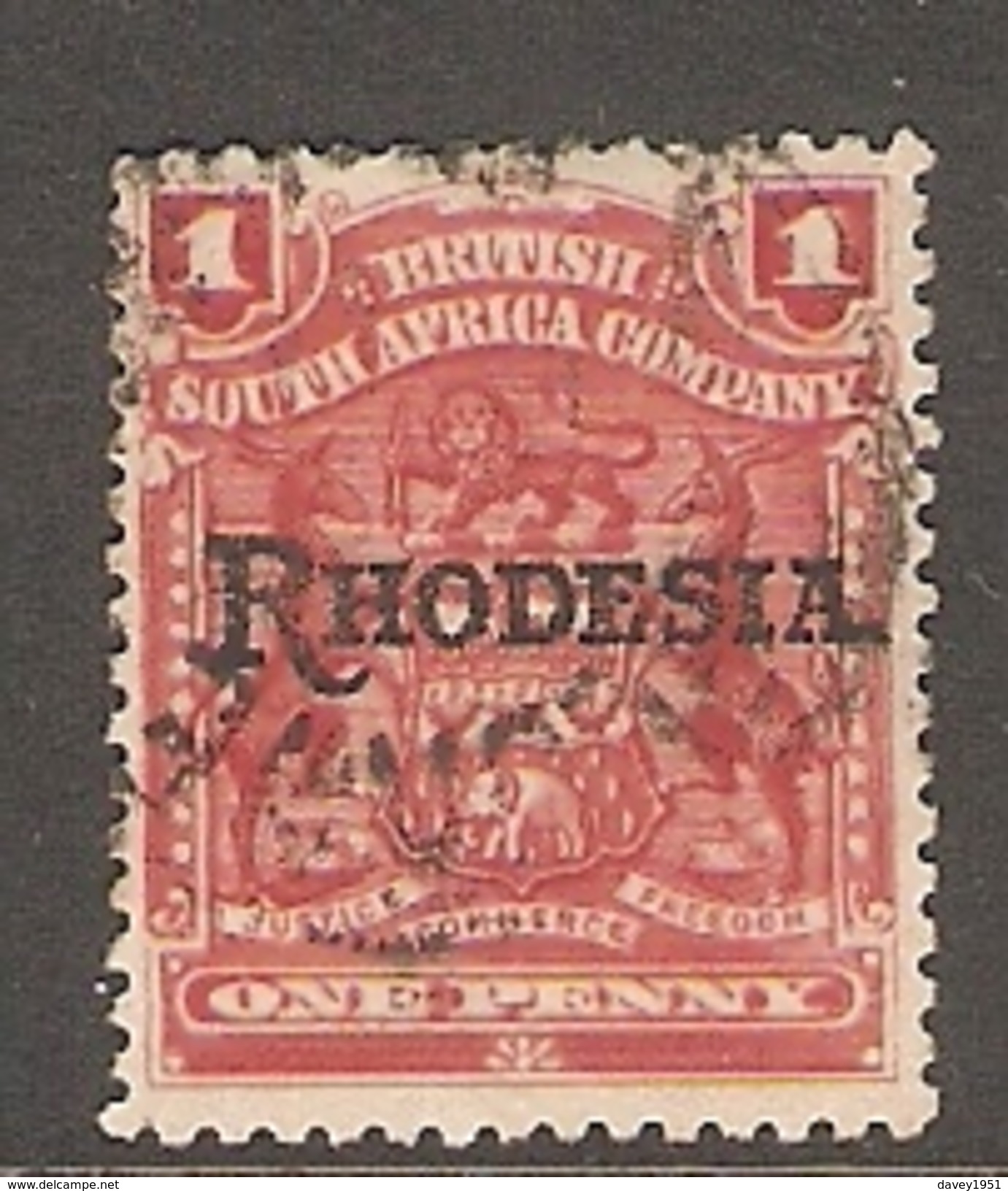 002965 Rhodesia 1909 1d FU - Other & Unclassified