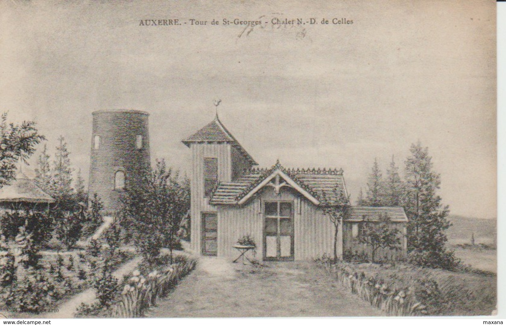 89AUX- AUXERRE -  Tour St. Georges - Chalet N.D. De Celles - Auxerre