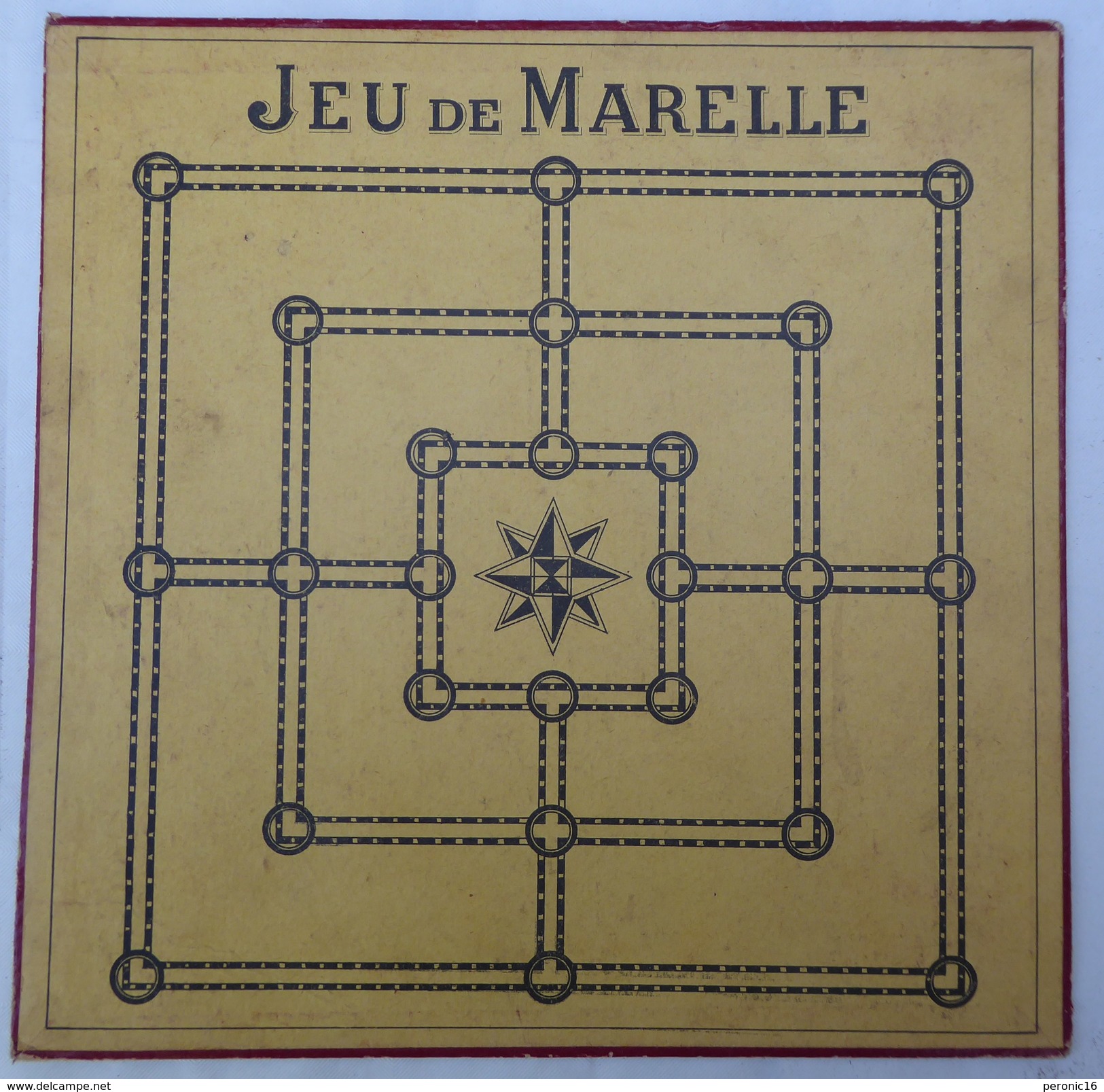 Plateau De Jeu De MARELLE, Avec Règle Du Jeu Au Verso - Autres & Non Classés