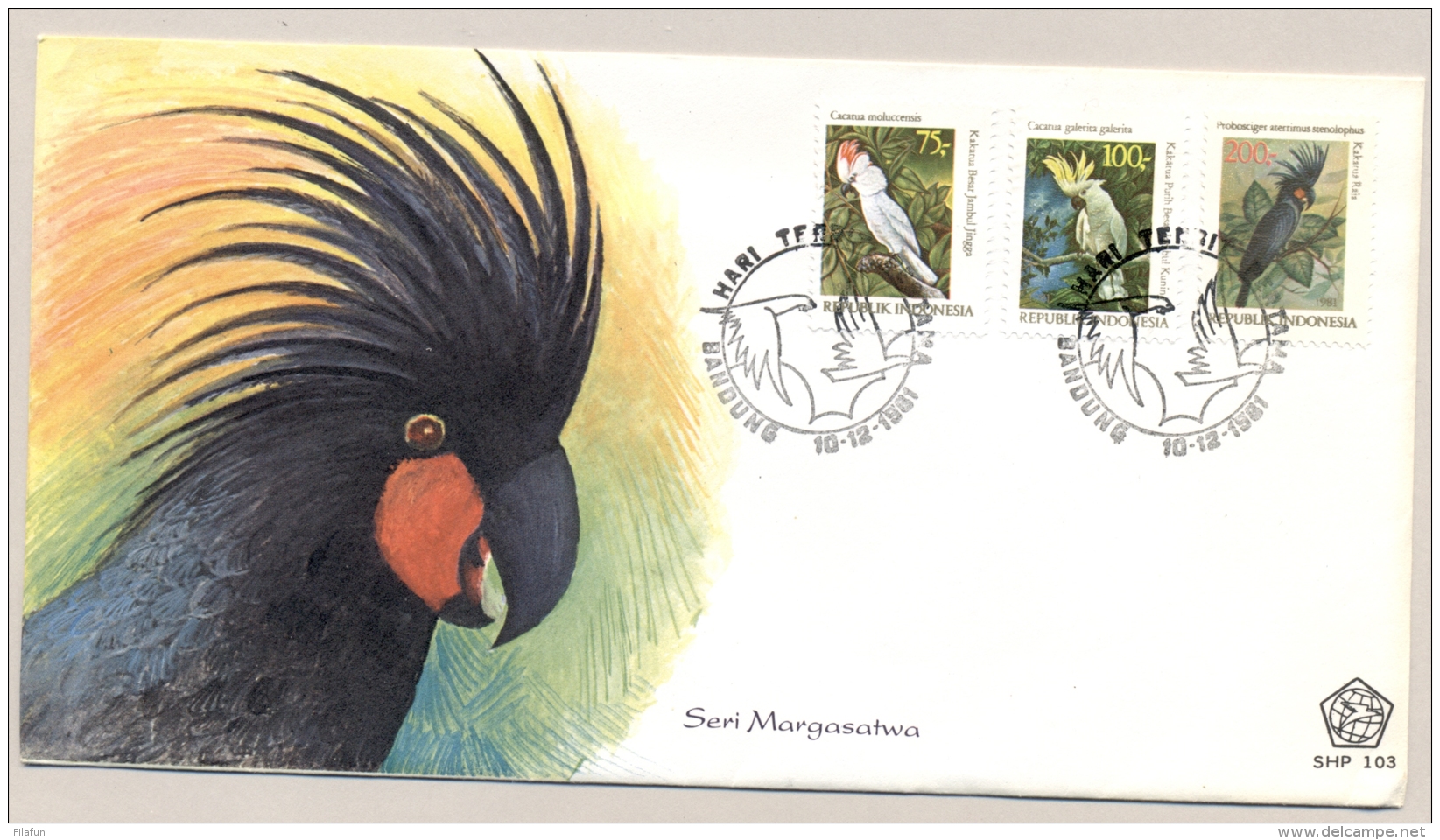 Indonesia - 1981 - Birds / Parrot / Kakatua - FDC - No Address - Indonesië