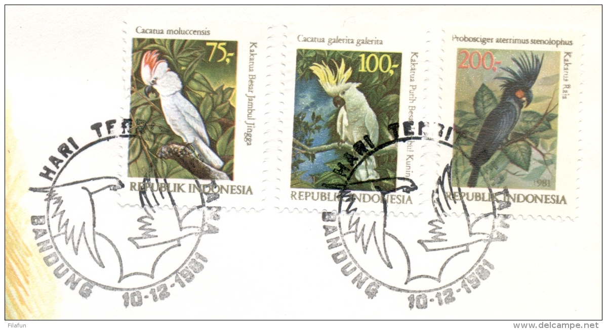 Indonesia - 1981 - Birds / Parrot / Kakatua - FDC - No Address - Indonesië