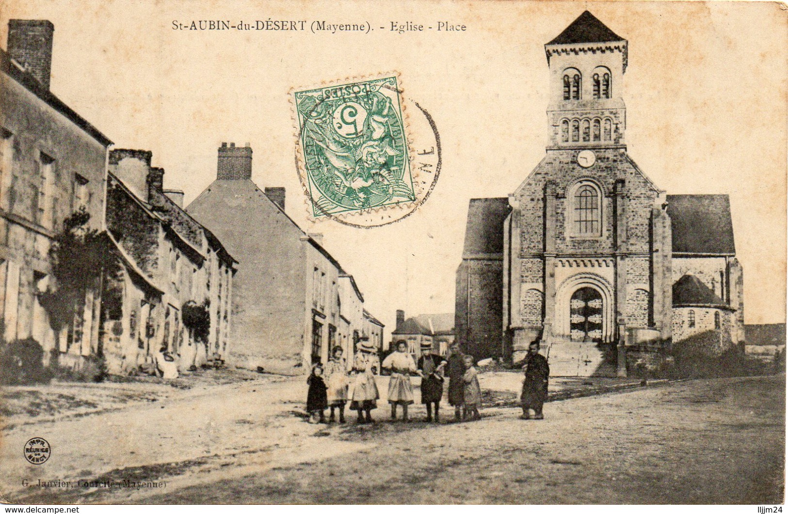 - ST-AUBIN-du-DESERT - Eglise - Place - Autres & Non Classés