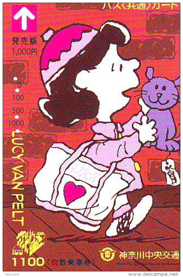 Carte Prépayée  Japon * CARTOON * CHIEN * SNOOPY (501) BD COMICS * DOG Japan PREPAID CARD * HOND * HUND - BD