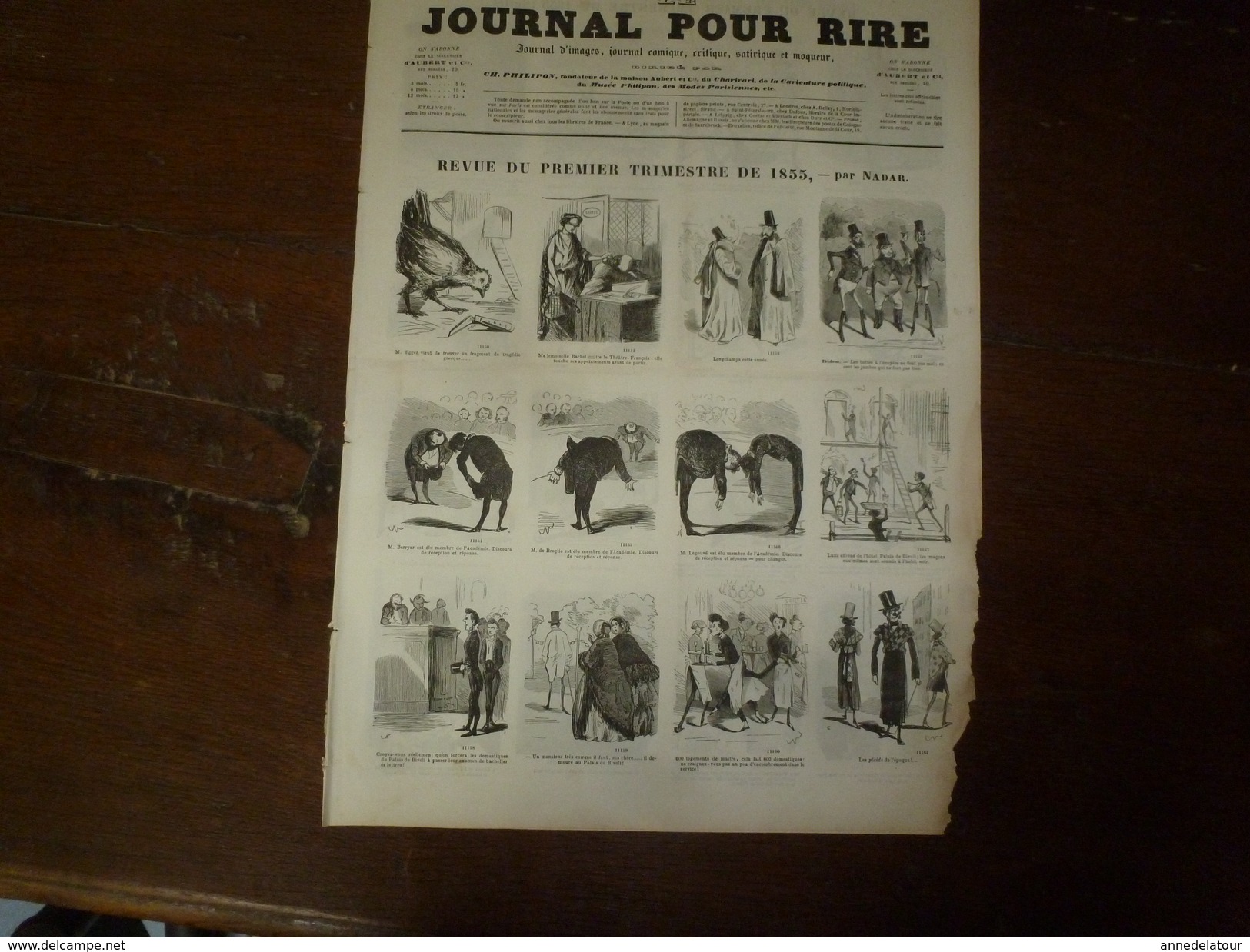 Revue De 1855 Par Nadar;  Femmes Gourmandes; Etc...origine Le Journal Pour Rire - Non Classés