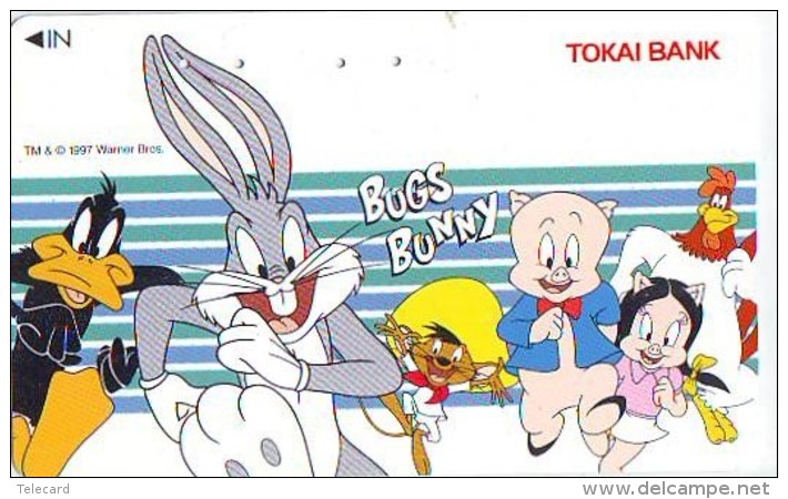 Télécarte Japon * CARTOON * BUGS BUNNY (169)  * RABBIT * LAPIN * KANINCHEN * KONIJN PHONECARD JAPAN * TELEFONKARTE - BD