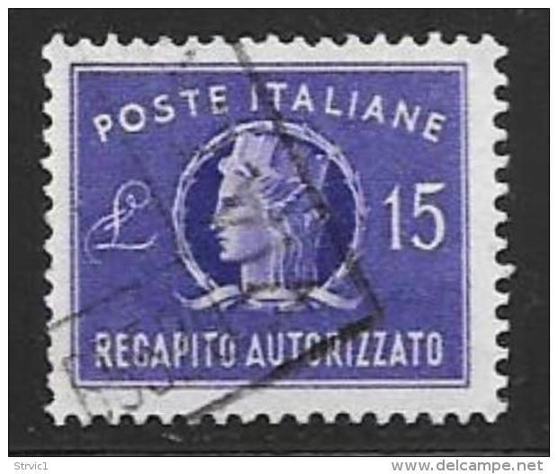 Italy, Scott # EY8 Used Authorized Delivery, 1949 - Express/pneumatic Mail