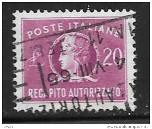 Italy, Scott # EY11 Used Authorized Delivery, 1955 - Express/pneumatic Mail