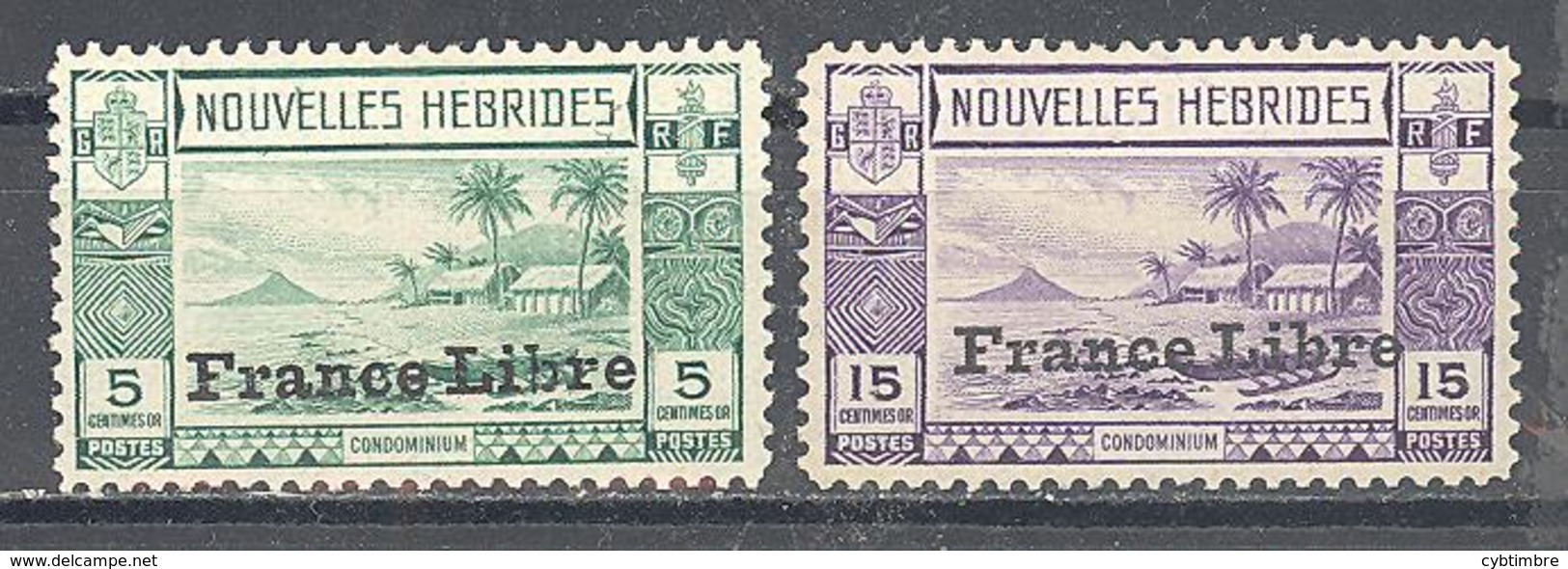 Nouvelles Hébrides: Yvert N° 124 + 126*; MNH; Les 104-105-106* - Unused Stamps