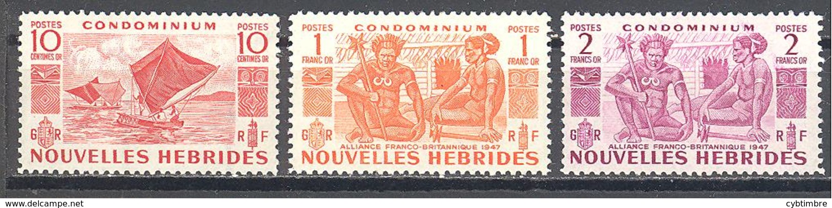 Nouvelles Hébrides: Yvert N° 145*-152*-153* - Neufs