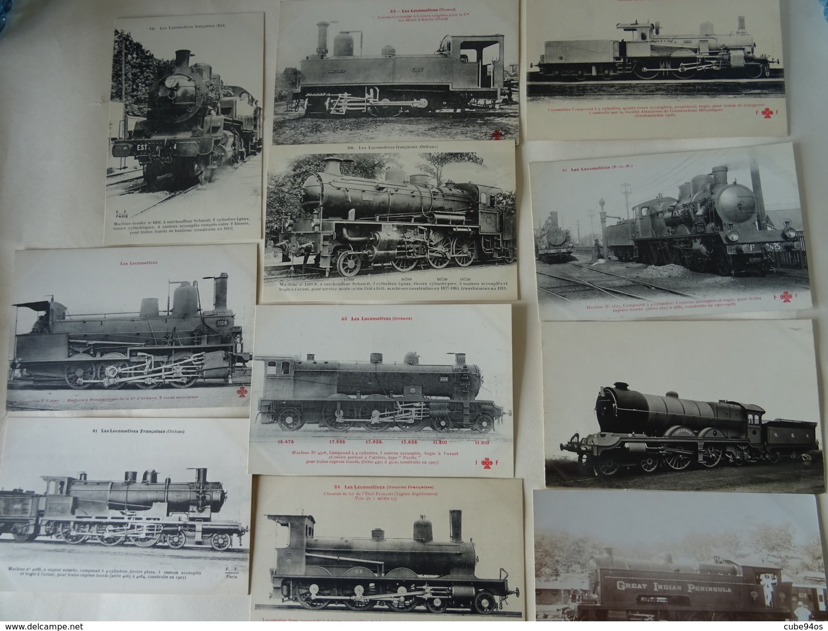 LOT DE + DE 200 CPA -CARTES PHOTOS   TRAINS FRANCAIS ET ETRANGERS; - Trains