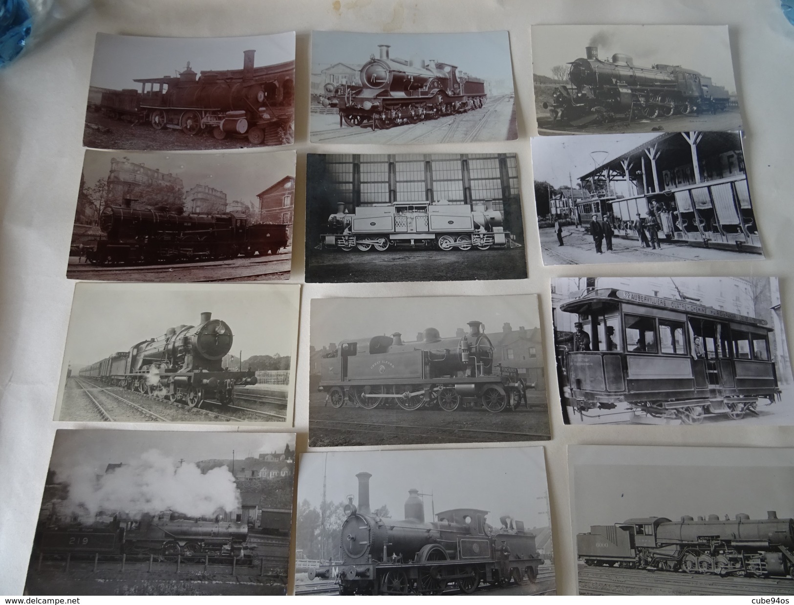 LOT DE + DE 200 CPA -CARTES PHOTOS   TRAINS FRANCAIS ET ETRANGERS;