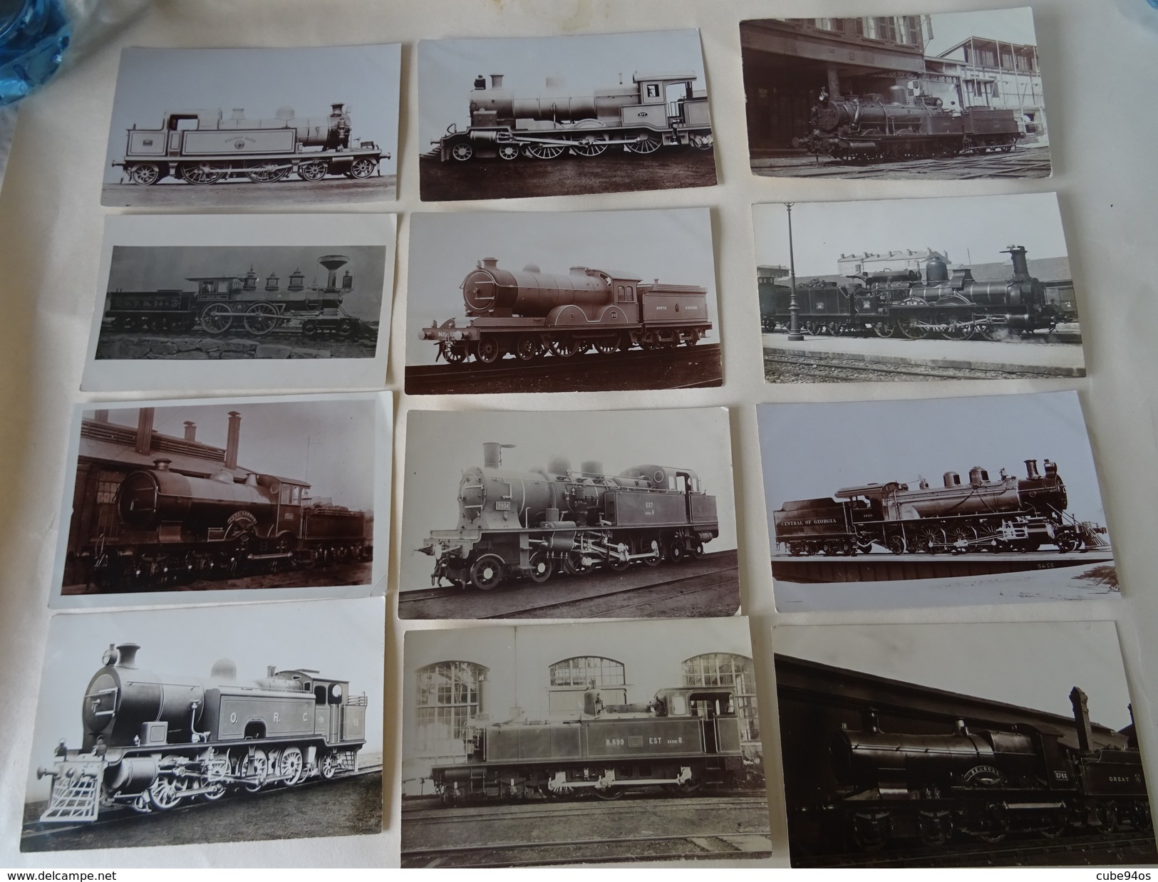 LOT DE + DE 200 CPA -CARTES PHOTOS   TRAINS FRANCAIS ET ETRANGERS;