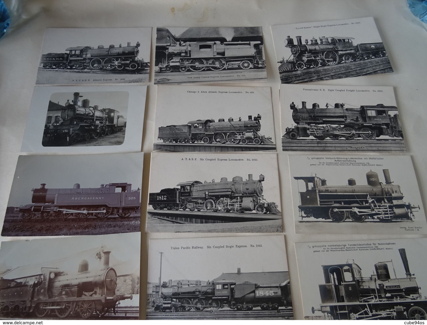 LOT DE + DE 200 CPA -CARTES PHOTOS   TRAINS FRANCAIS ET ETRANGERS;