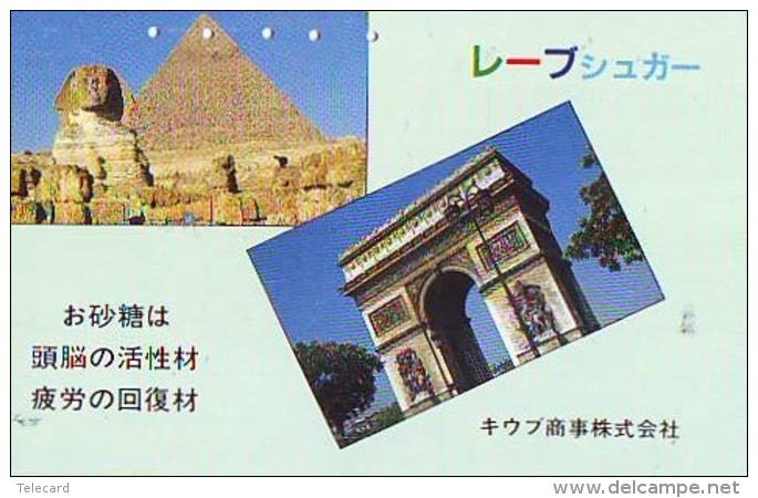 Télécarte Japon Egypte (273) SPHINX * PYRAMIDE * TELEFONKARTE EGYPT Related - Ägypten Phonecard Japan * - Paysages