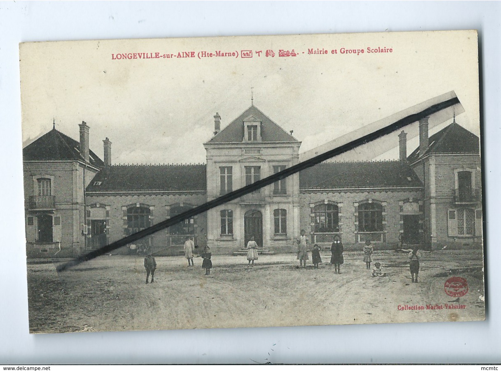 CPA  -  Longeville Sur Aine (Hte Marne ) - Mairie Et Groupe Scolaire - Autres & Non Classés