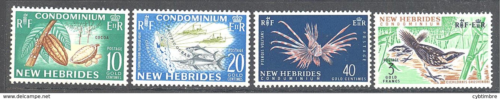 Nouvelles Hébrides: Yvert N° 219/222**; MNH - Nuevos